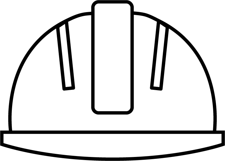 Pictogramme noir représentant l'activité chef de chantier d'un architecte spécialisé en éco-rénovation.